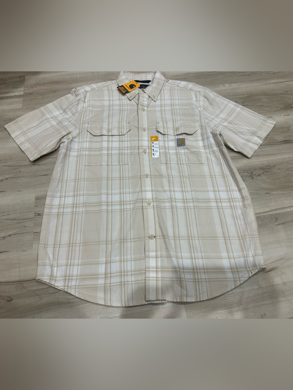 Carhartt TW4625-M Loose Fit Plaid Button Front Work Shirt Mens Medium NWT